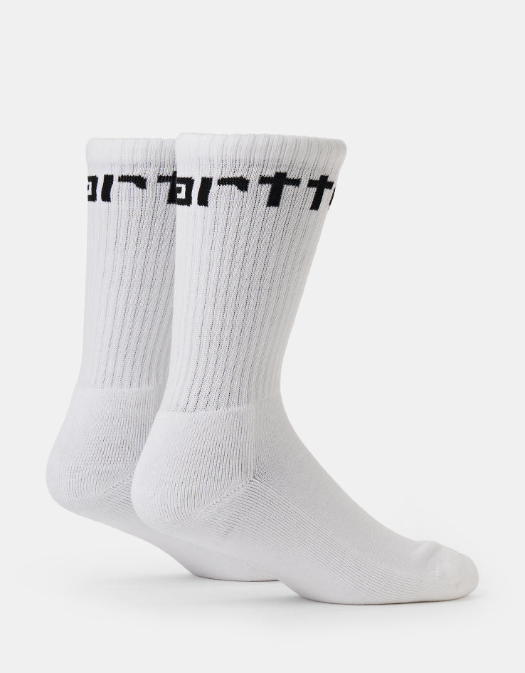 Carhartt WIP Carhartt Crew Socks - White/Black - Image 4