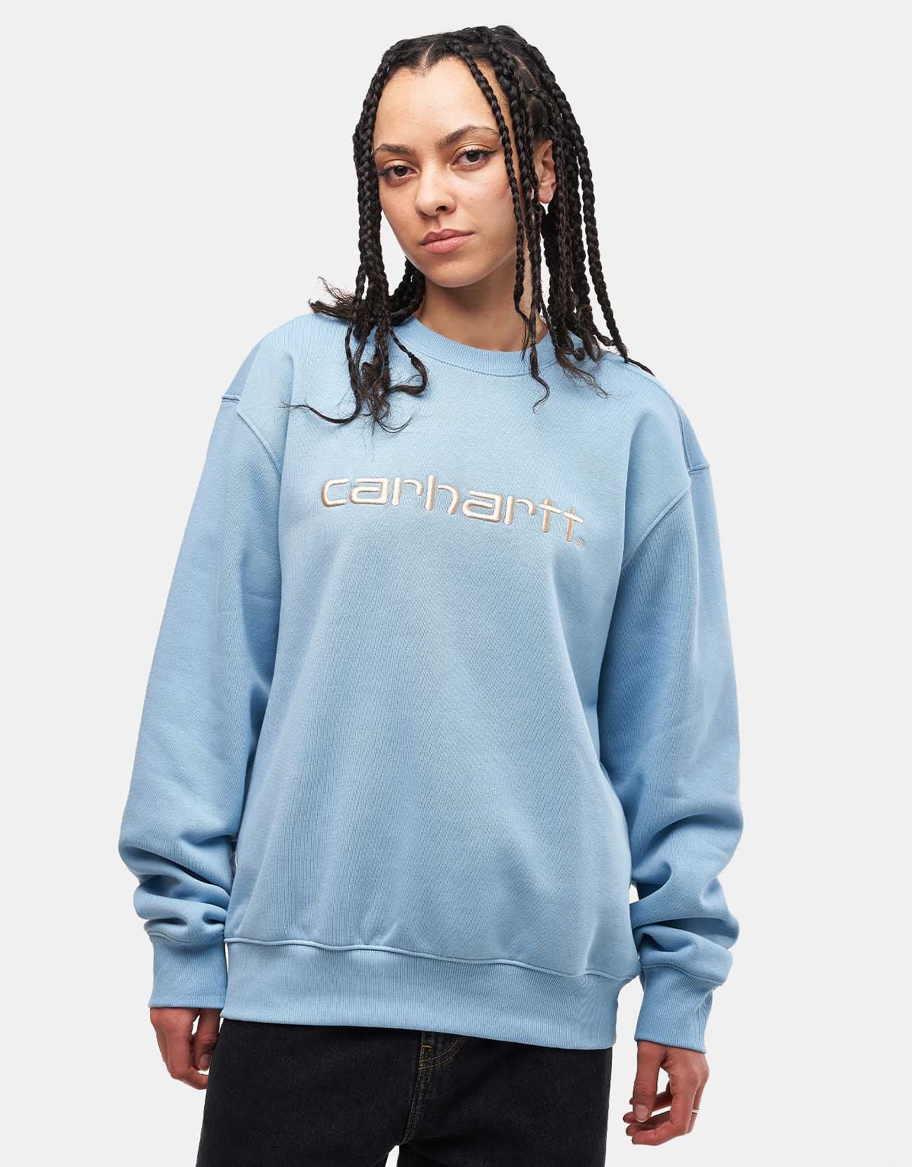 Carhartt WIP Carhartt Sweatshirt - Bluebird/Fleur De Sel - Image 5