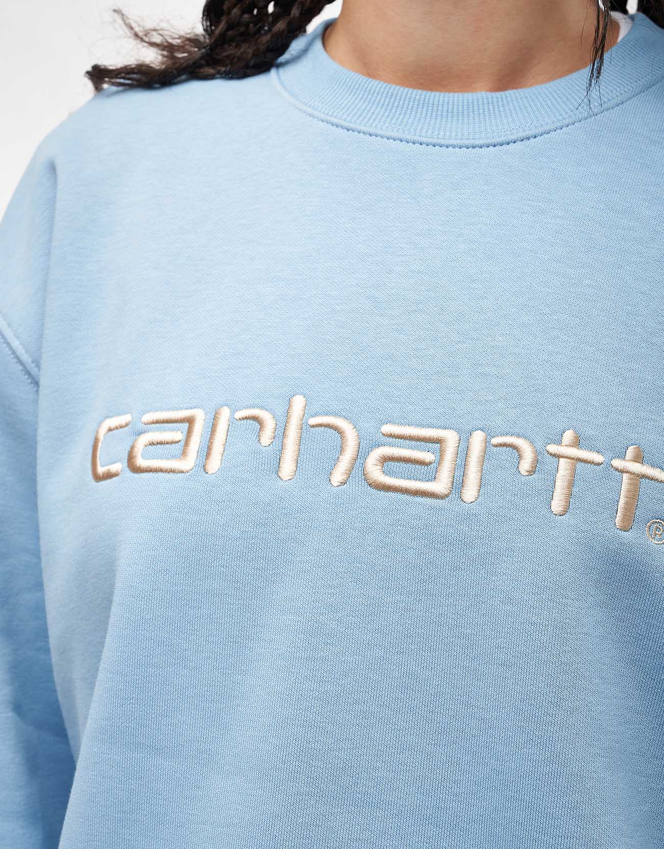 Carhartt WIP Carhartt Sweatshirt - Bluebird/Fleur De Sel - Image 6
