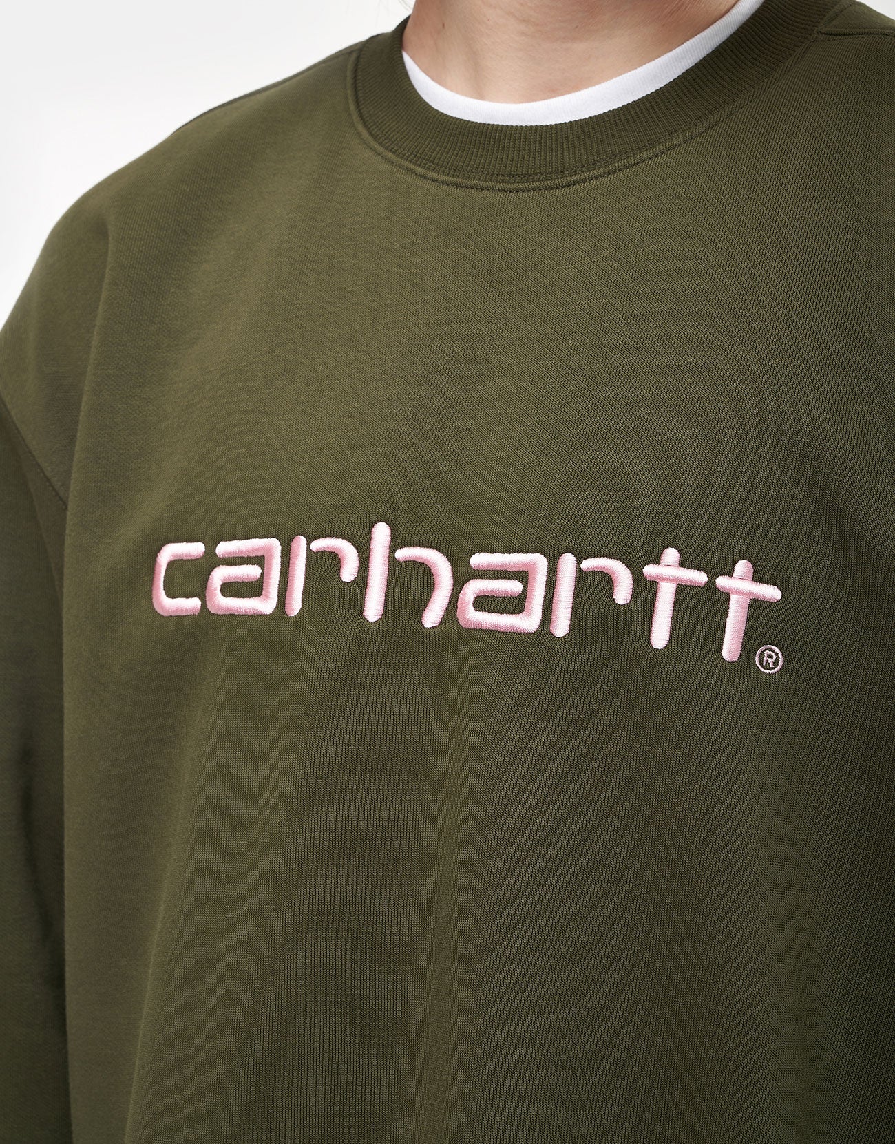 Carhartt WIP Carhartt Sweatshirt - Turtle/Air Pink - Image 3