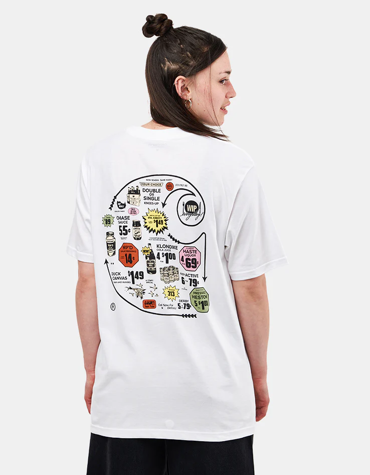 Carhartt WIP Catalogue C Logo T-Shirt - White - Image 5