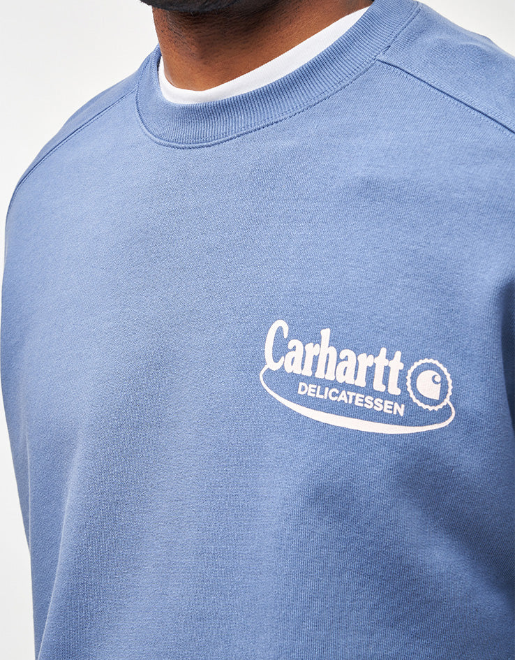 Carhartt WIP Catalogue Sweatshirt - Blue Iris/Air Pink - Image 4