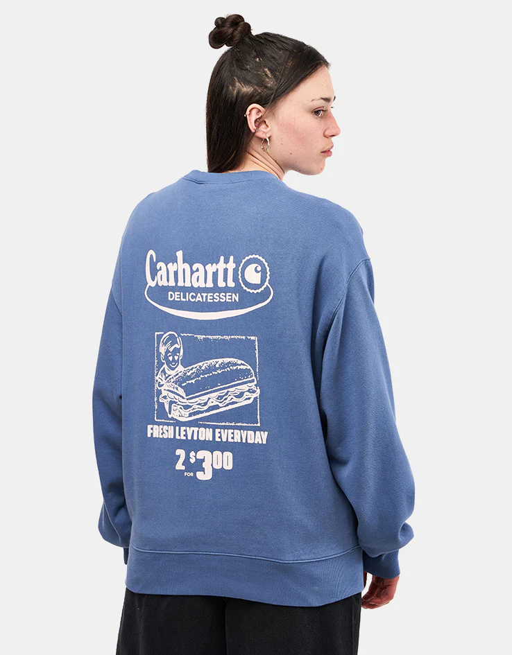 Carhartt WIP Catalogue Sweatshirt - Blue Iris/Air Pink - Image 5