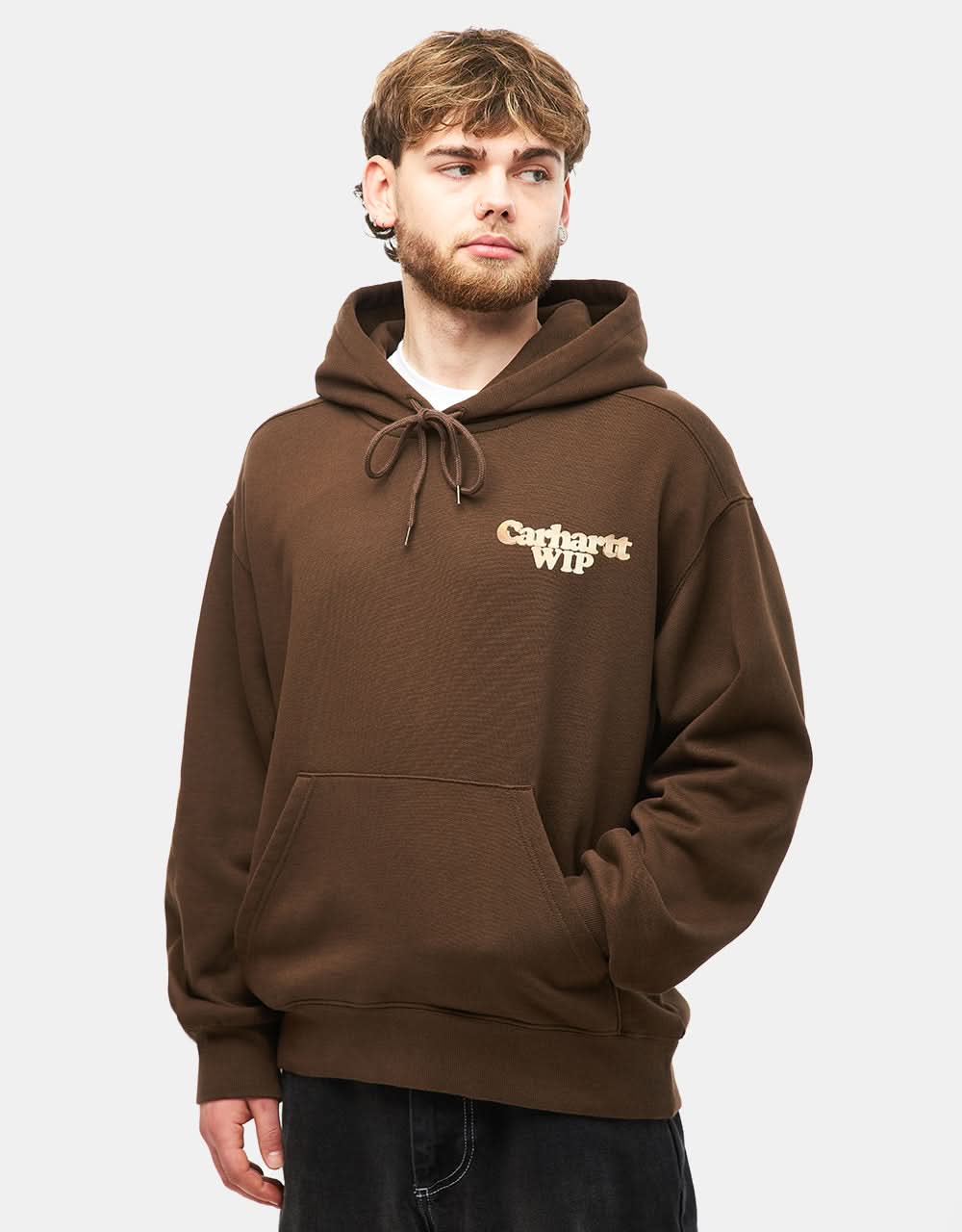 Carhartt WIP Charm Link Pullover Hoodie - Liberica/Gold Stone Washed - Image 2