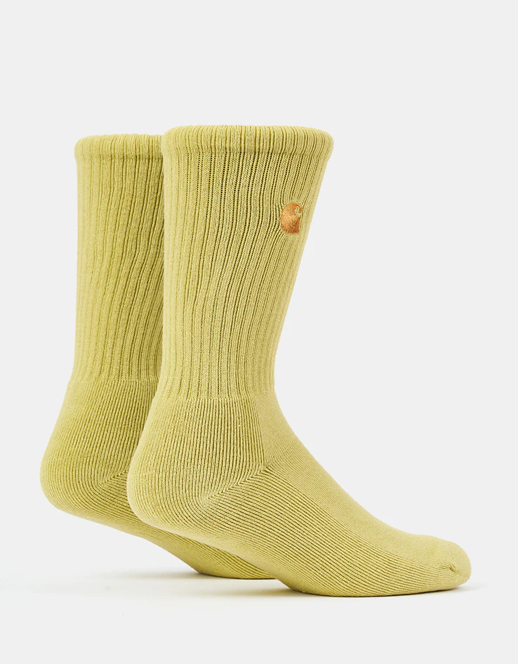 Carhartt WIP Chase Crew Socks - Fandoghi/Gold - Image 2