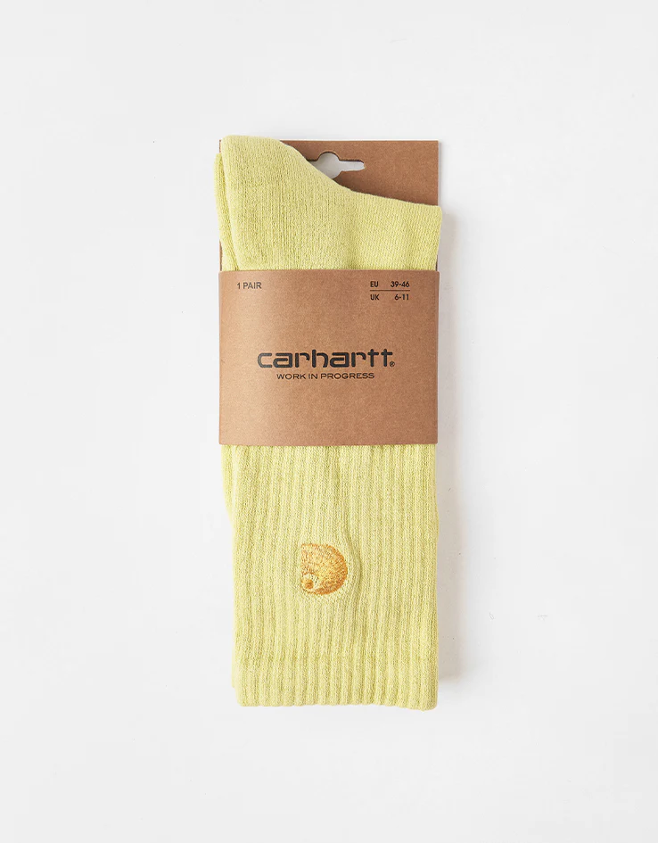 Carhartt WIP Chase Crew Socks - Fandoghi/Gold - Image 4