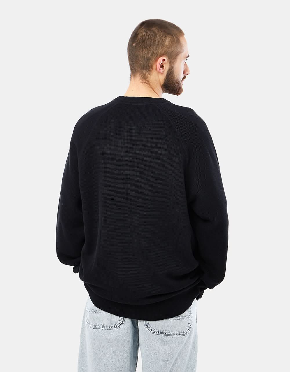 Carhartt WIP Chase Knitted Sweater - Black/Gold - Image 3