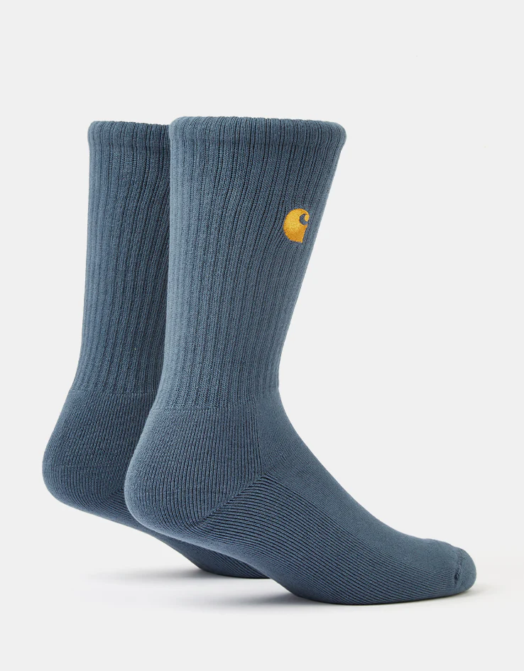 Carhartt WIP Chase Socks - Angelite/Gold - Image 2