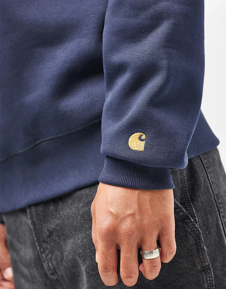 Carhartt WIP Chase Sweat - Jupiter/Gold - Image 4