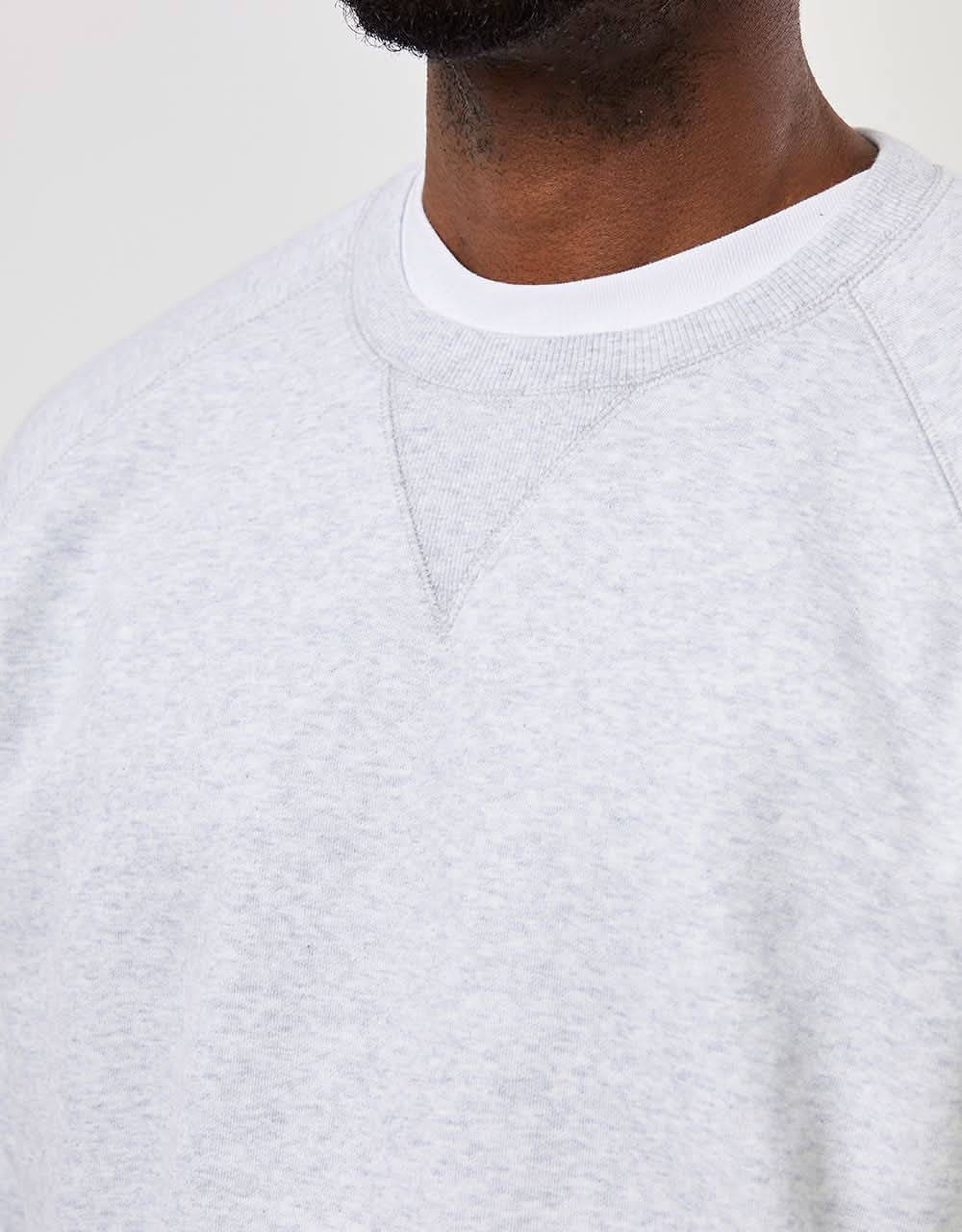 Carhartt WIP Chase Sweatshirt - Ash Heather/Gold - Image 4