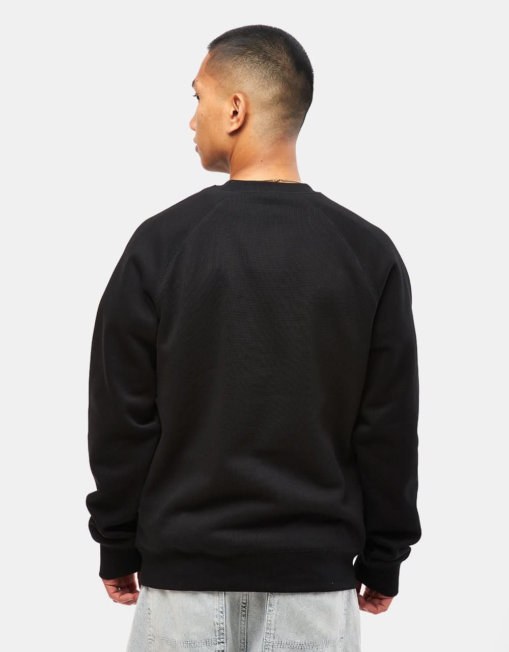Carhartt WIP Chase Sweatshirt - Black/Gold - Image 2
