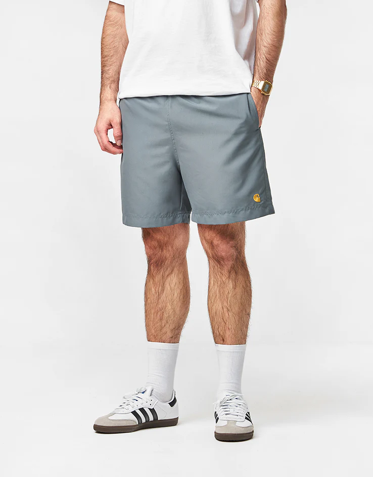 Carhartt WIP Chase Swim Trunks - Velvet Green/Gold