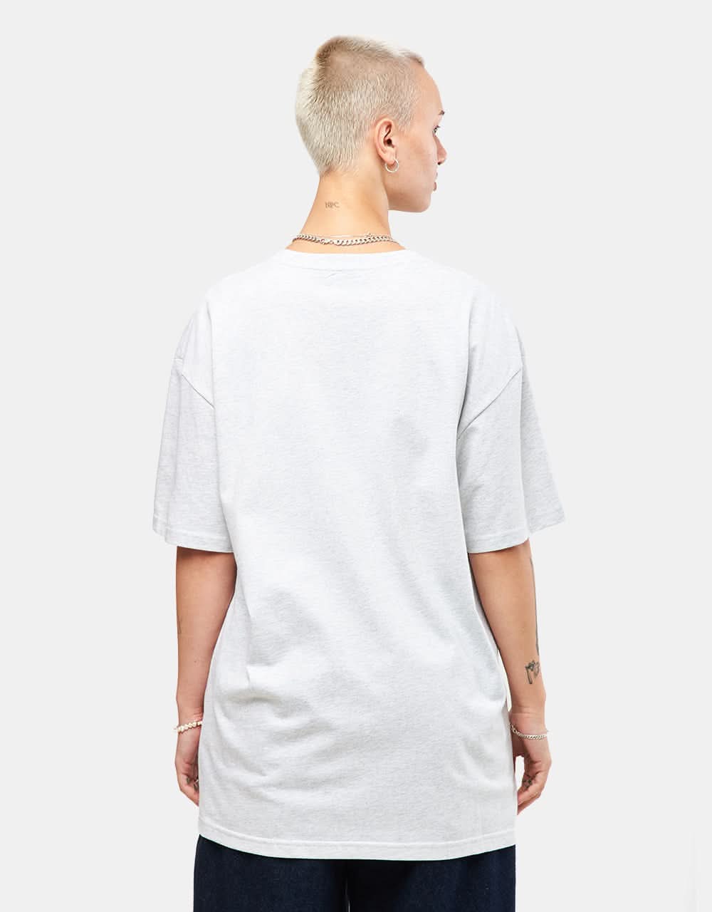Carhartt WIP Chase T-Shirt - Ash Heather/Gold - Image 5