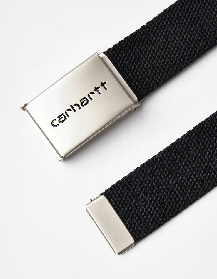 Carhartt WIP Chrome Clip Web Belt - Black - Image 4