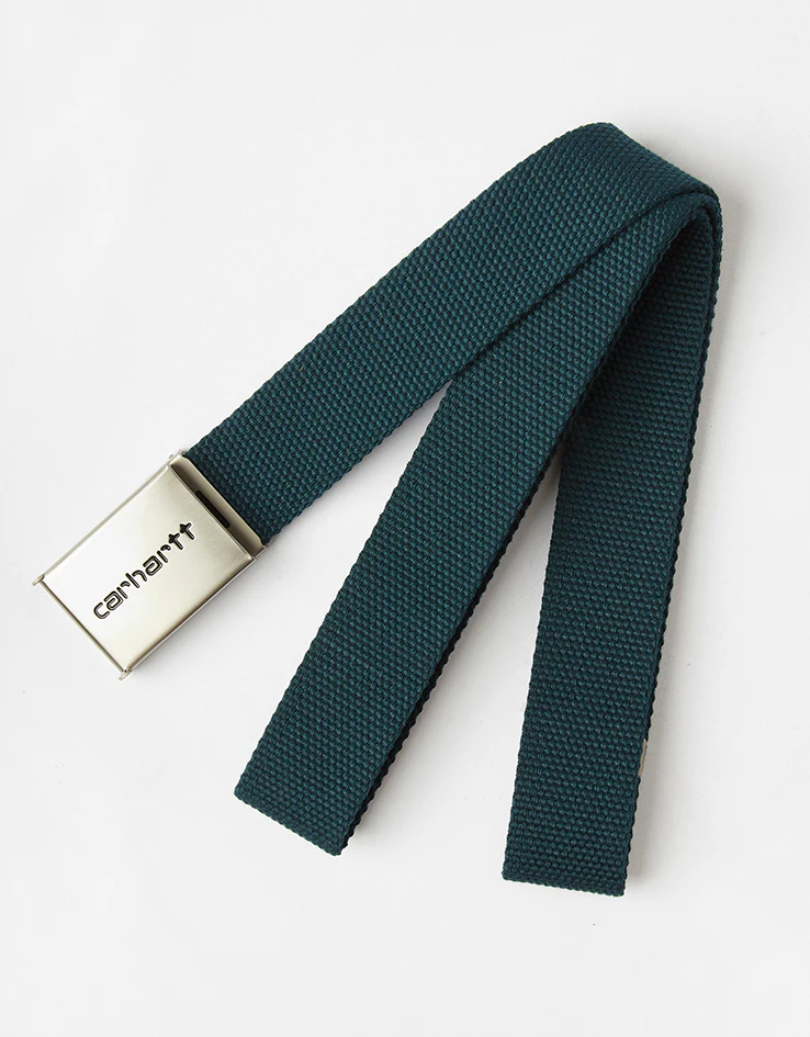 Carhartt WIP Chrome Clip Web Belt - Deep Lagoon - Image 3
