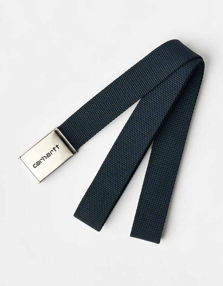 Carhartt WIP Chrome Clip Web Belt - Deep Night - Image 2