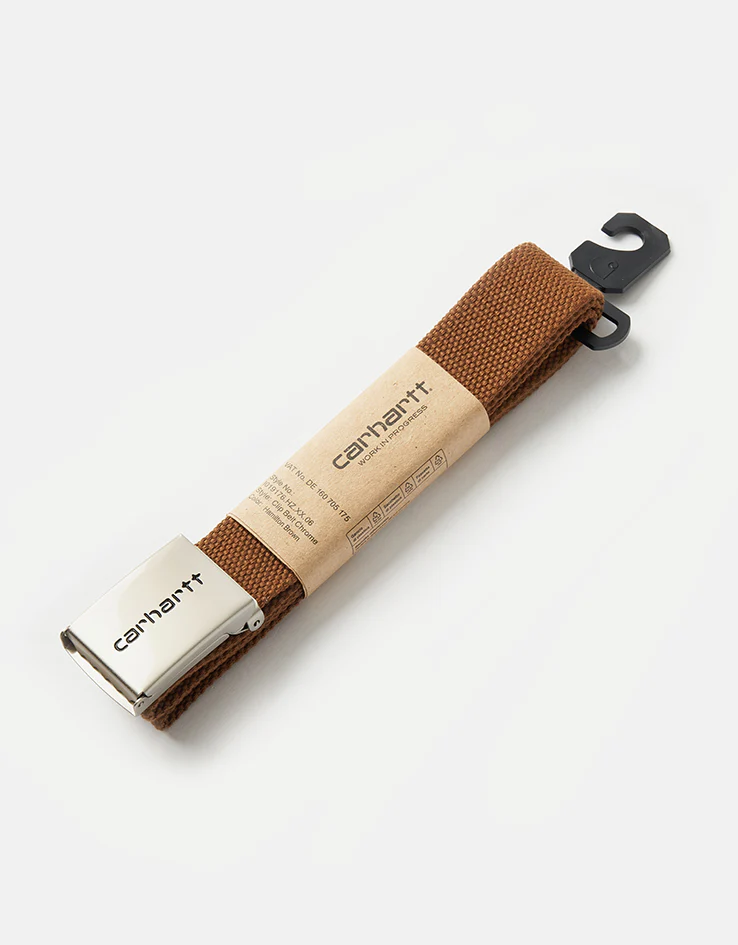 Carhartt WIP Chrome Clip Web Belt - Hamilton Brown - Image 3
