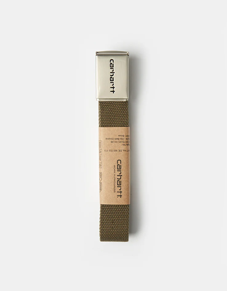 Carhartt WIP Clip Belt Chrome - Brass - Image 3