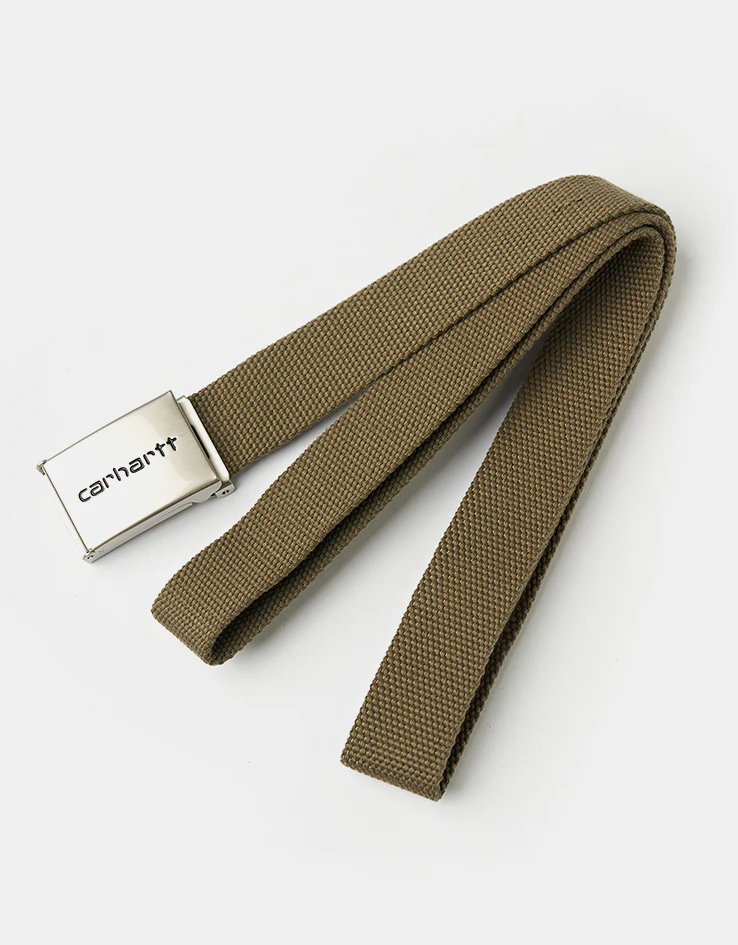 Carhartt WIP Clip Belt Chrome - Brass - Image 4