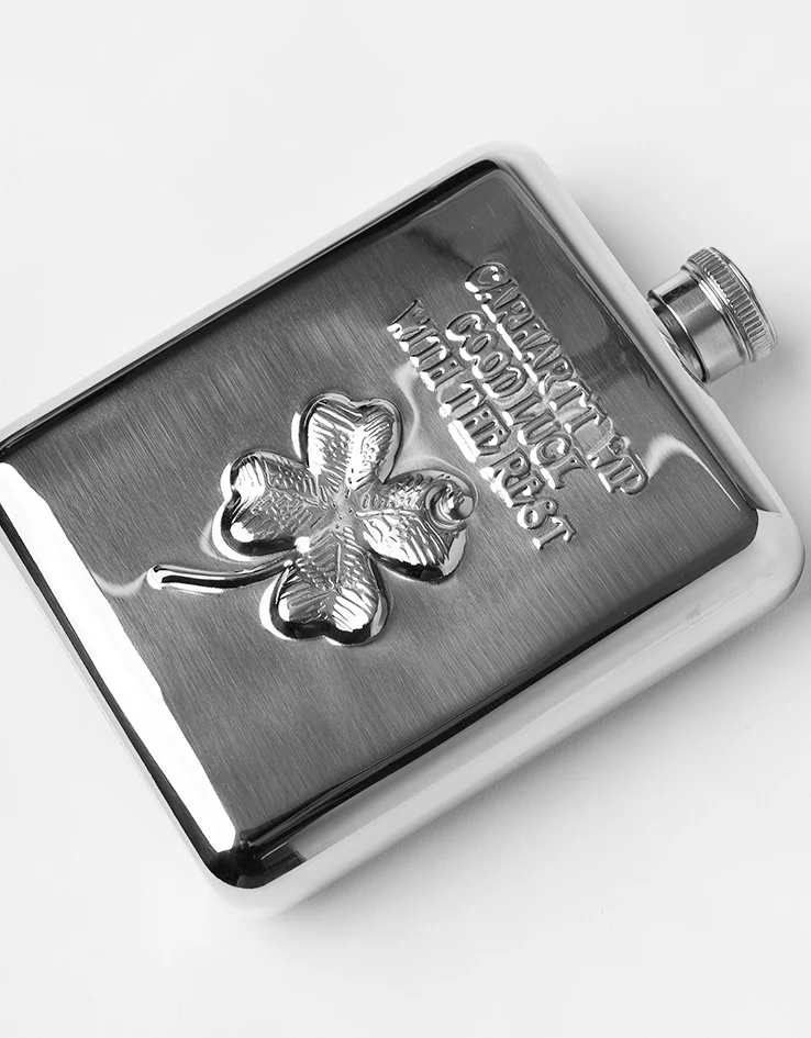Carhartt WIP Clover Flask - Silver - Image 2