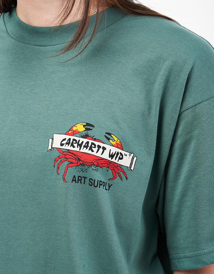 Carhartt WIP Crab Paint T-Shirt - Silver Pine - Image 8