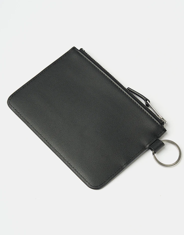 Carhartt WIP Deconstructed Leather Wallet - Black/Silver - Image 4