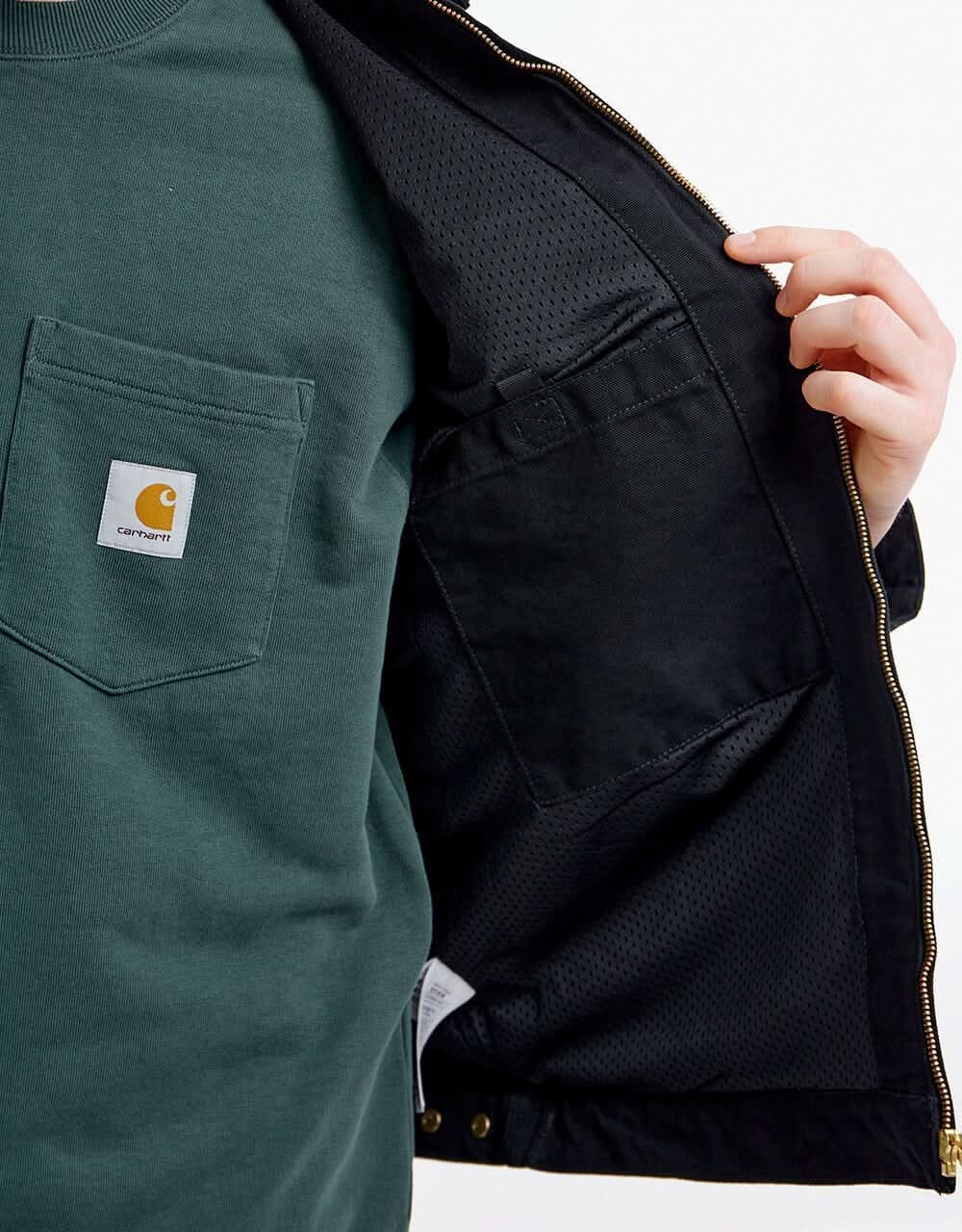 Carhartt WIP Detroit Jacket - Black/Black (Rinsed) - Image 3