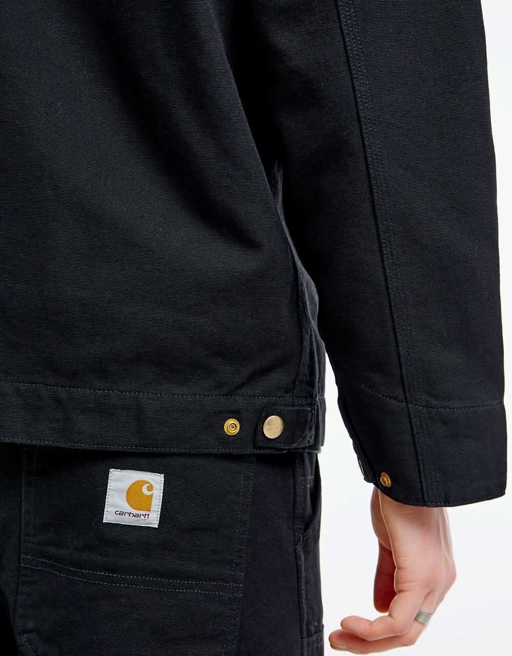 Carhartt WIP Detroit Jacket - Black/Black (Rinsed) - Image 5