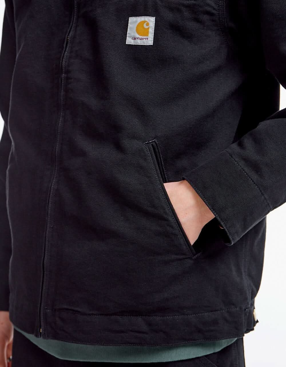 Carhartt WIP Detroit Jacket - Black/Black (Rinsed) - Image 7