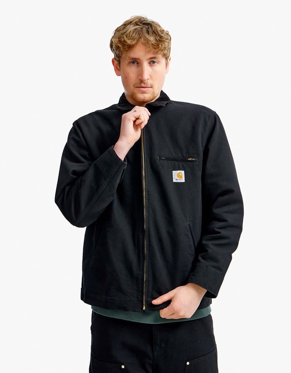 Carhartt WIP Detroit Jacket - Black/Black (Rinsed) - Image 9