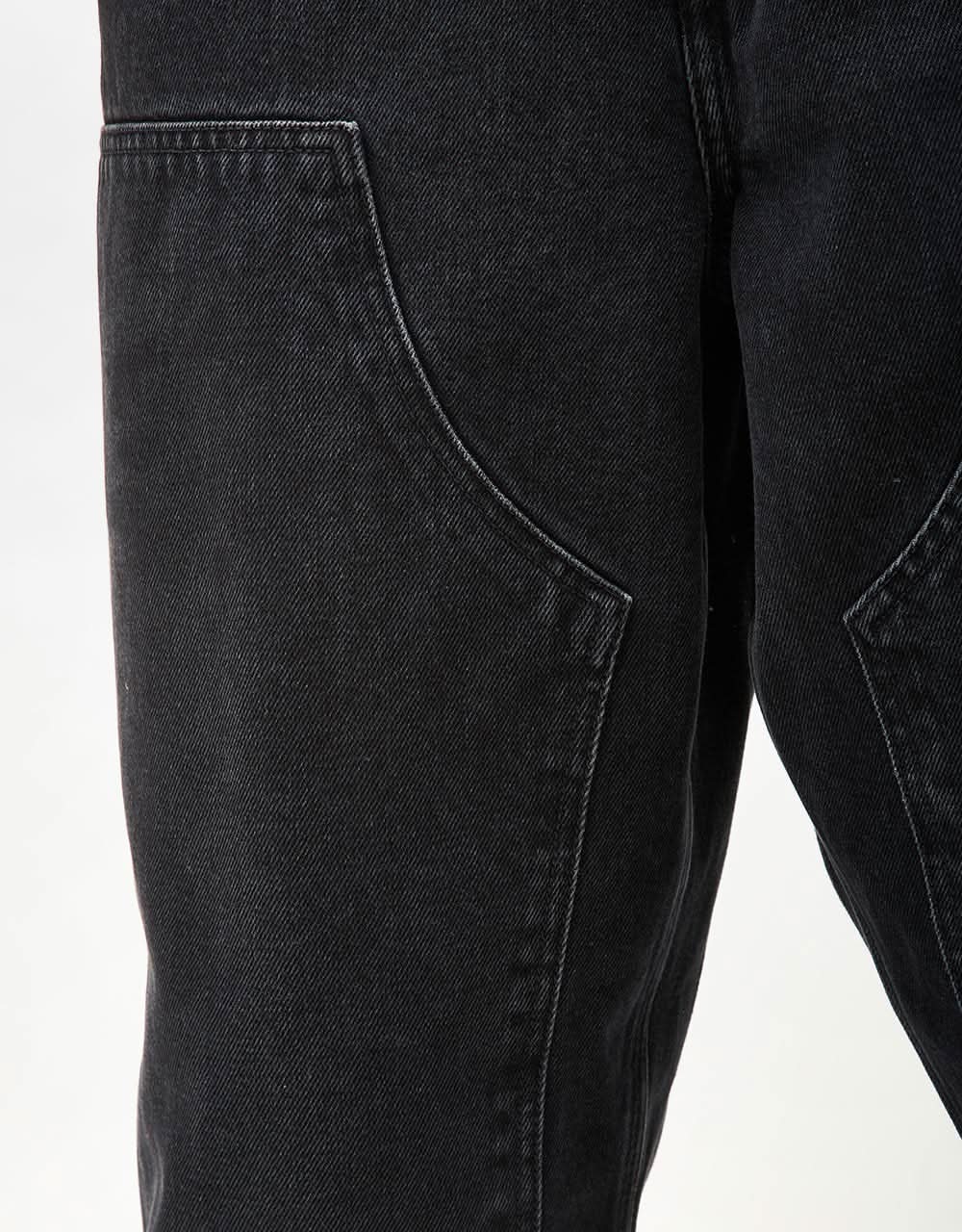 Carhartt WIP Double Knee Pant - Black (Stone Washed) - Image 8