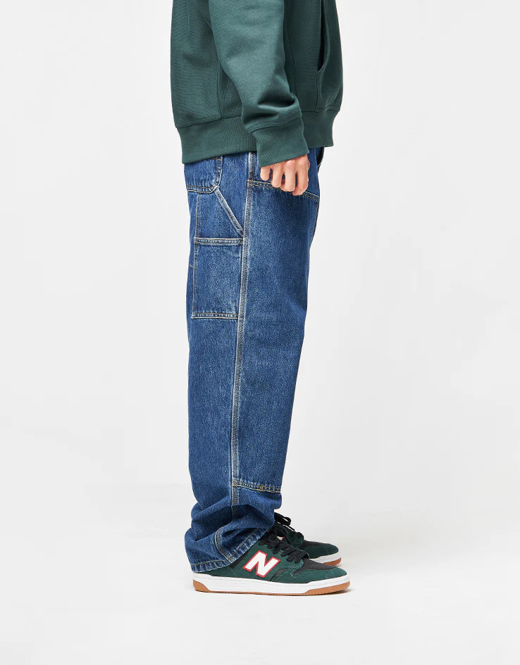 Carhartt WIP Double Knee Pant - Blue (Stone Washed) - Image 5