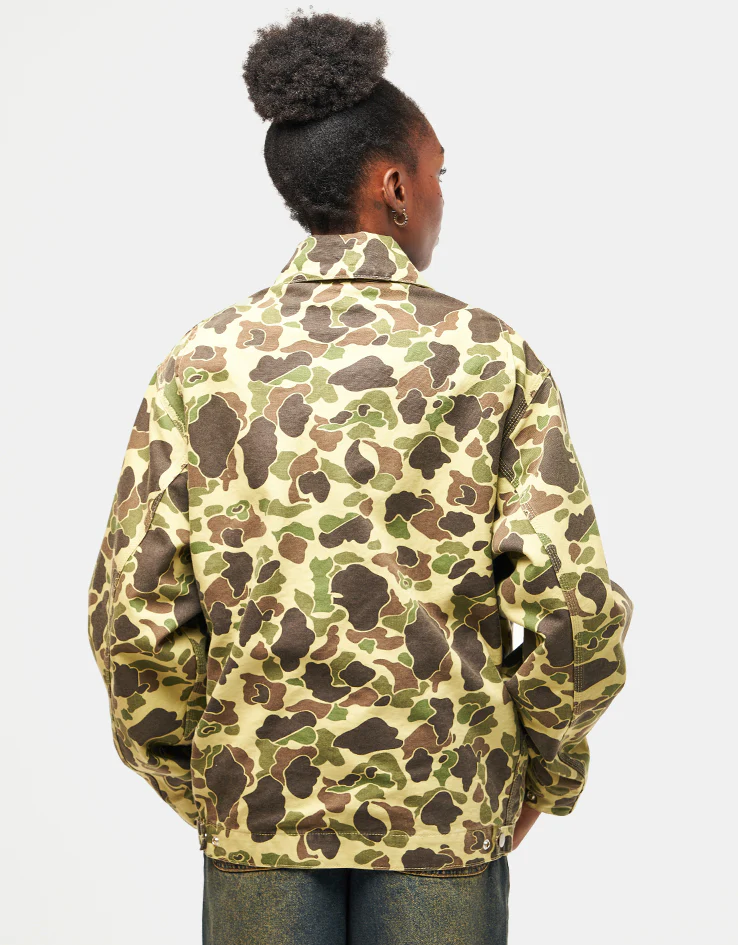 Carhartt WIP Duck Detroit Jacket - Camo Duck/Green (Stone Washed) - Image 11
