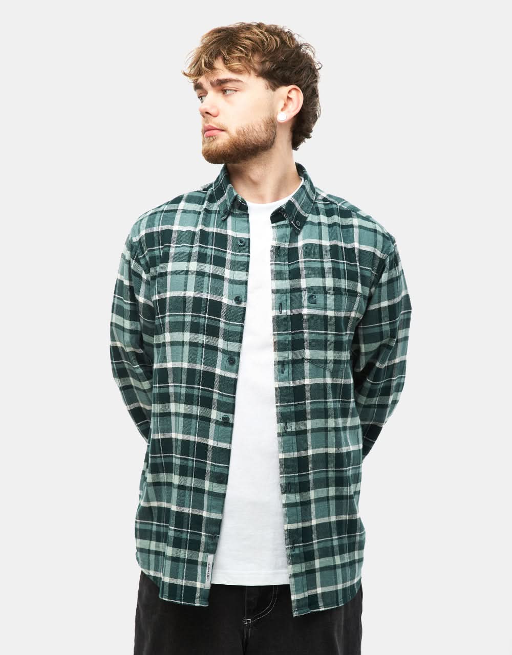 Carhartt WIP Fendrick L/S Shirt - Fendrick Check/Deep Lagoon - Image 3