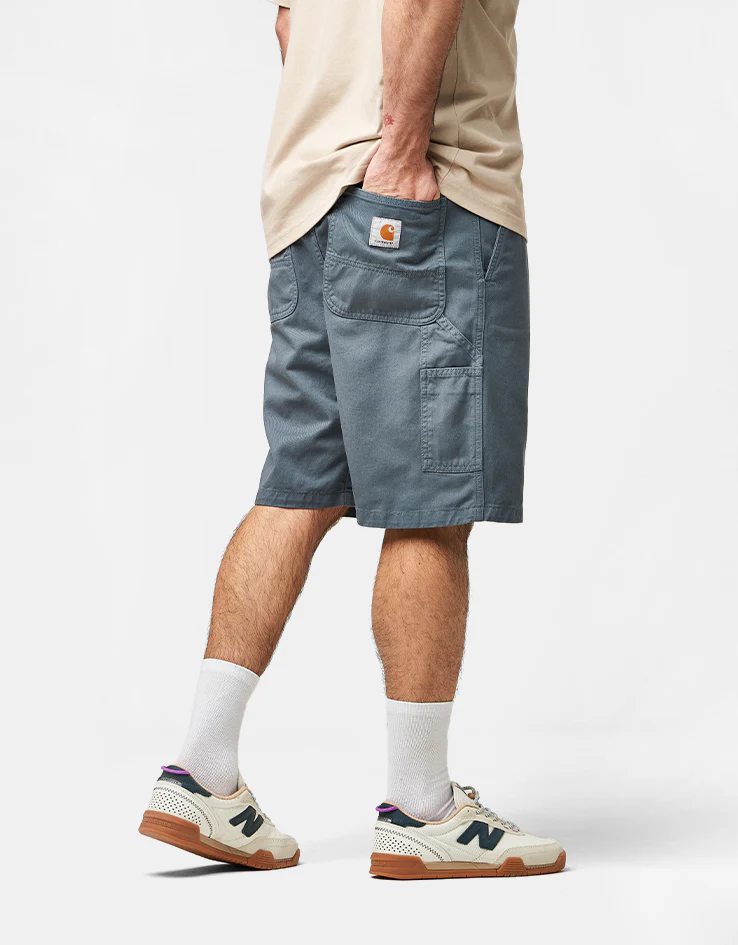 Carhartt WIP Flint Short - Cozy Blue (Garment Dyed) - Image 2