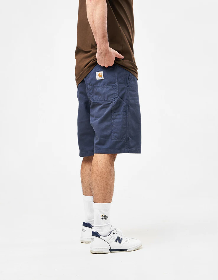 Carhartt WIP Flint Shorts - Dusky Blue (Garment Dyed) - Image 2