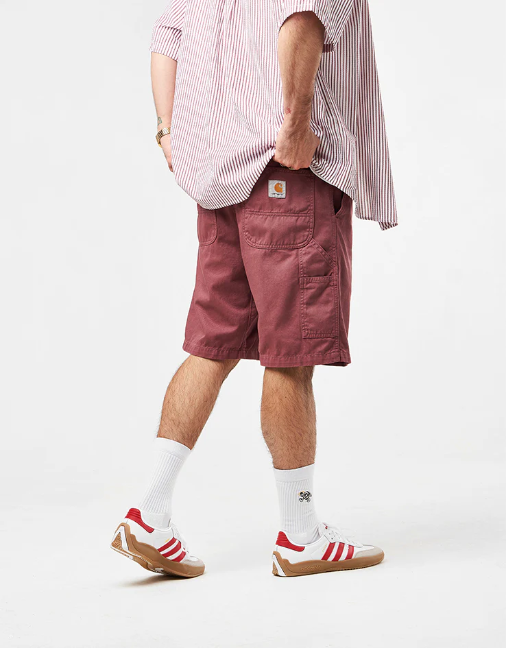 Carhartt WIP Flint Shorts - Dusky Pink (Garment Dyed) - Image 2