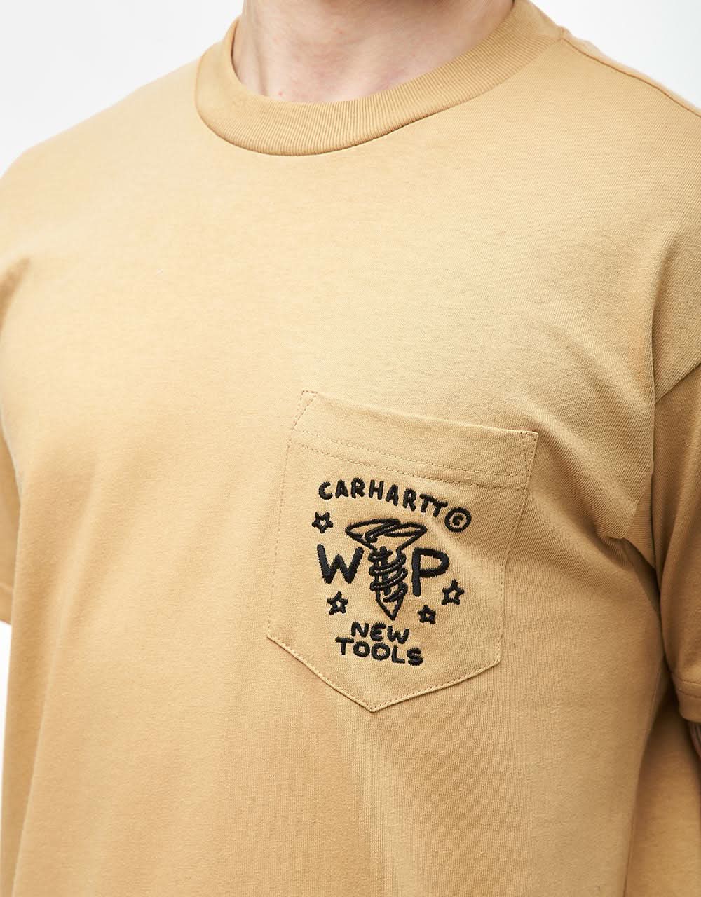 Carhartt WIP Fragments Pocket T-Shirt - Dusty Hamilton Brown/Black - Image 3