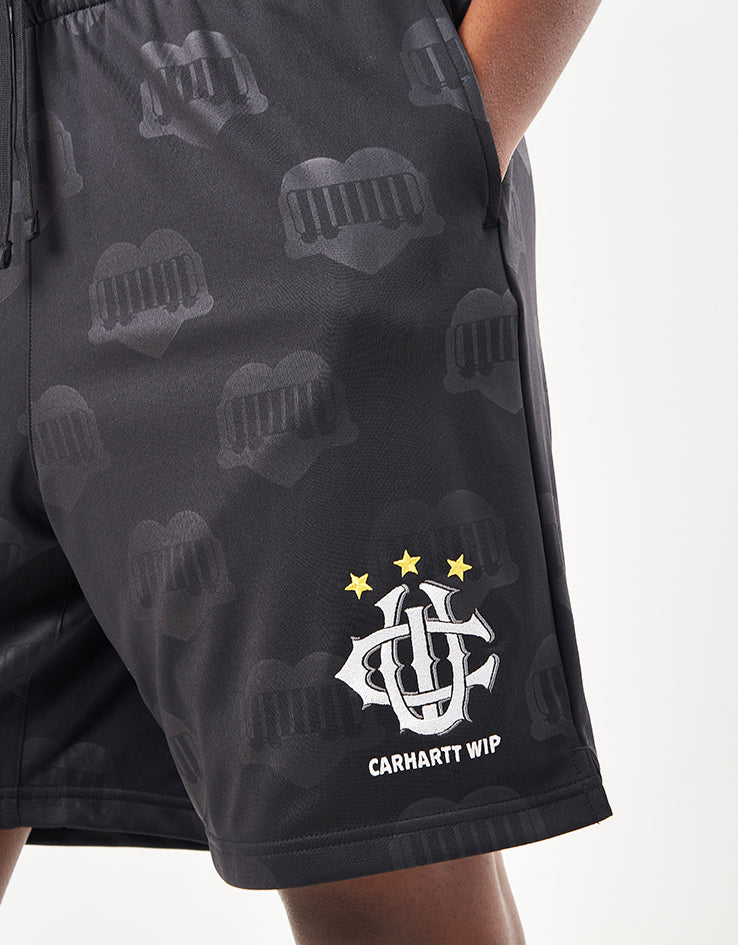 Carhartt WIP Hartt Football Shorts - Heart Train Jacquard/Black - Image 13