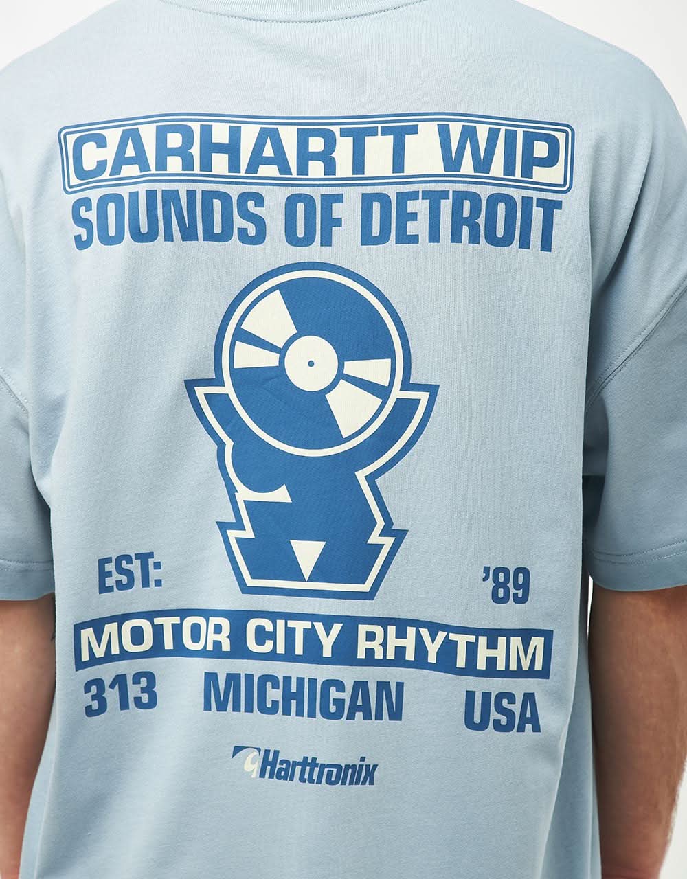 Carhartt WIP Hattronix T-Shirt - Frosted Blue - Image 3