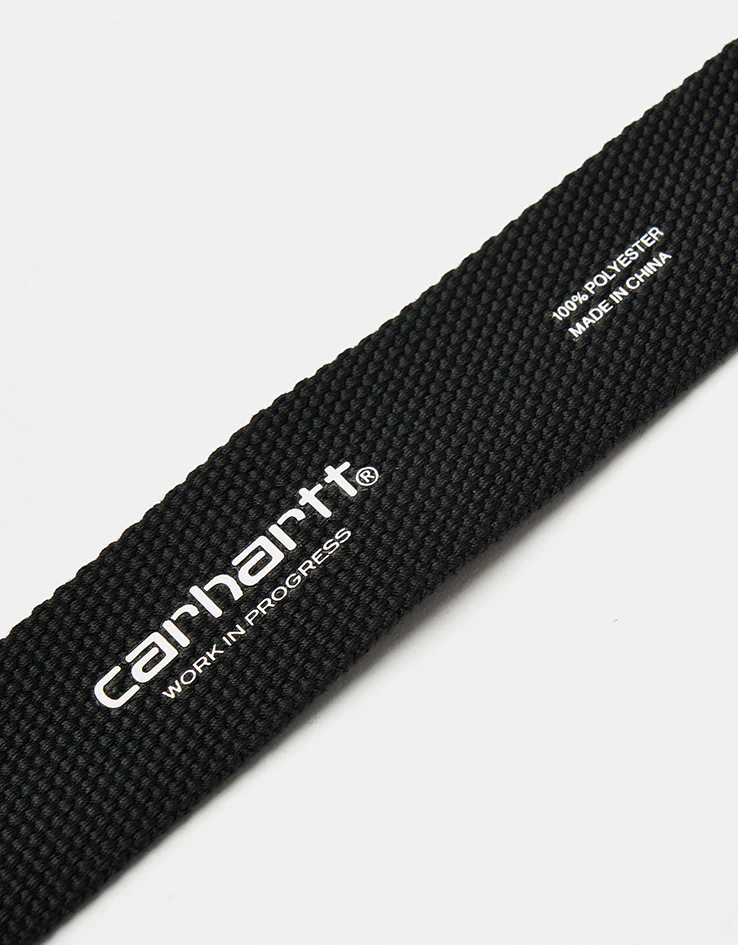 Carhartt WIP Heart Clip Web Belt - Black/Silver - Image 4