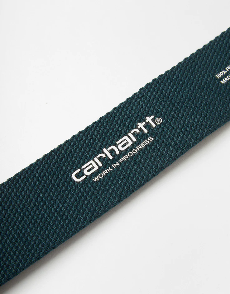 Carhartt WIP Heart Clip Web Belt - Deep Lagoon/Silver - Image 4