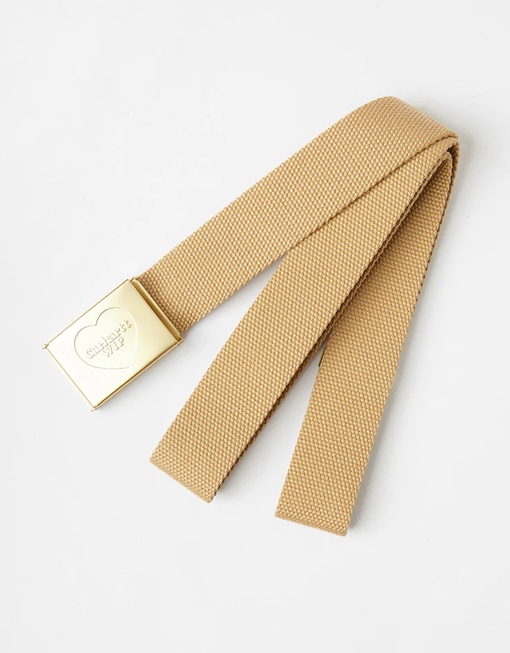 Carhartt WIP Heart Clip Web Belt - Dusty H Brown/Gold - Image 3