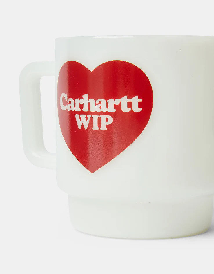 Carhartt WIP Heart Glass Mug - White - Image 2