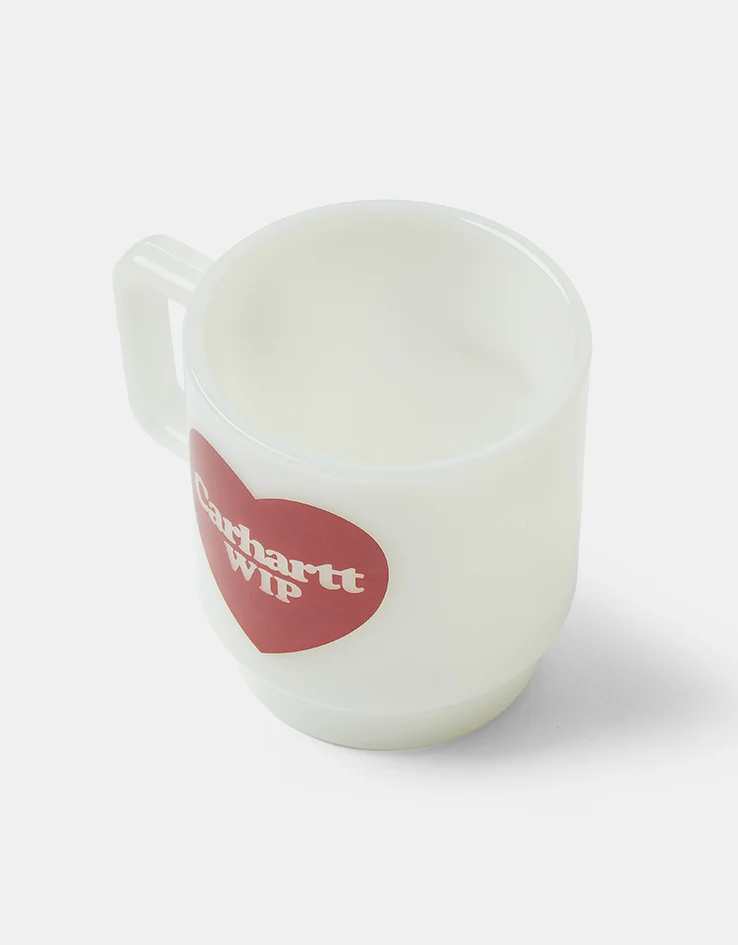Carhartt WIP Heart Glass Mug - White - Image 4