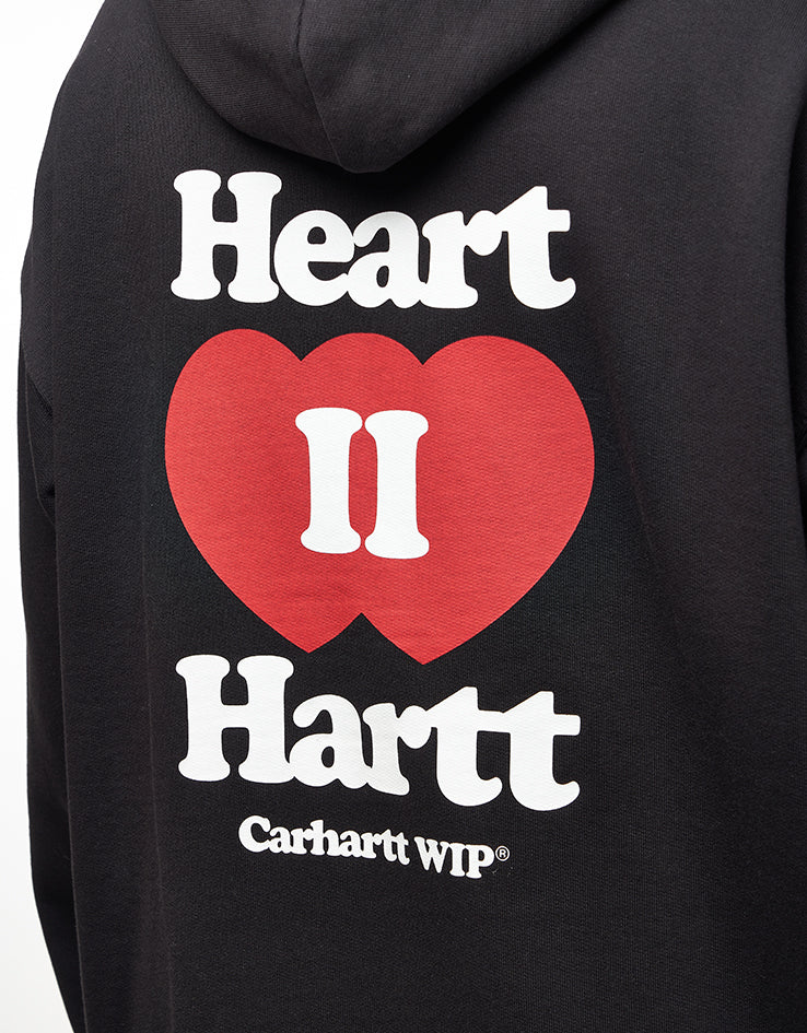 Carhartt WIP Heart II Hartt Hooded Sweat Jacket - Black - Image 4