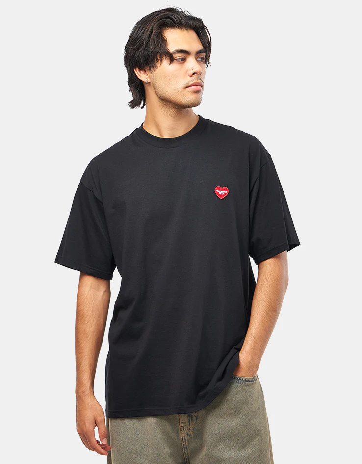 Carhartt WIP Heart II Hartt T-Shirt - Black - Image 2
