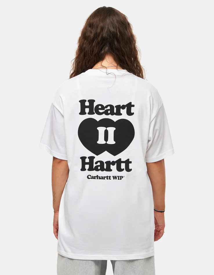 Carhartt WIP Heart II Hartt T-Shirt - White - Image 5