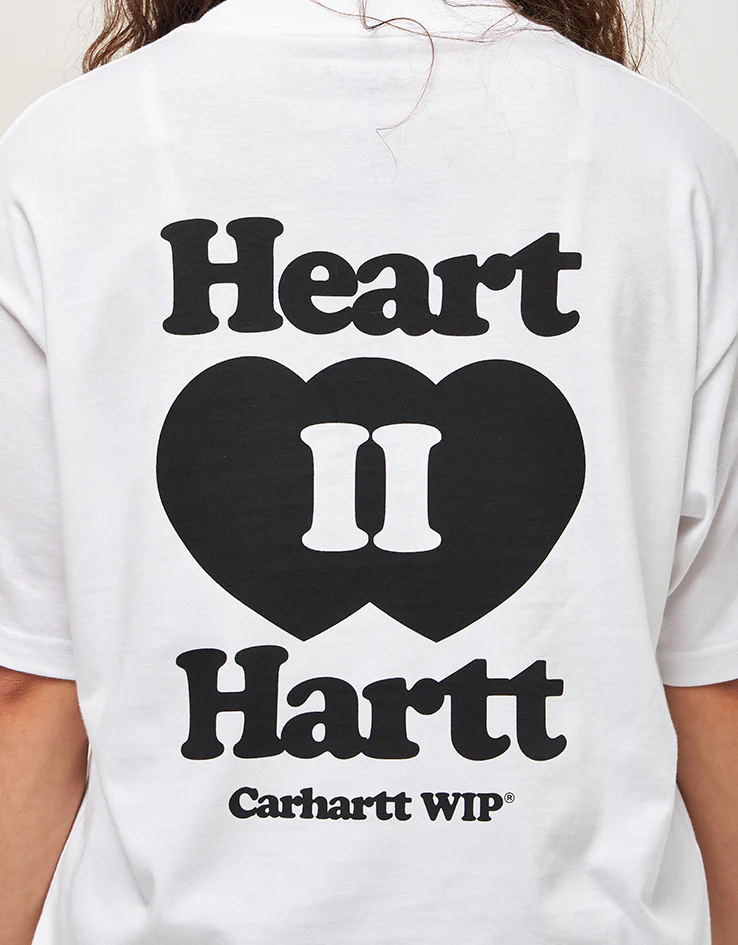 Carhartt WIP Heart II Hartt T-Shirt - White - Image 7
