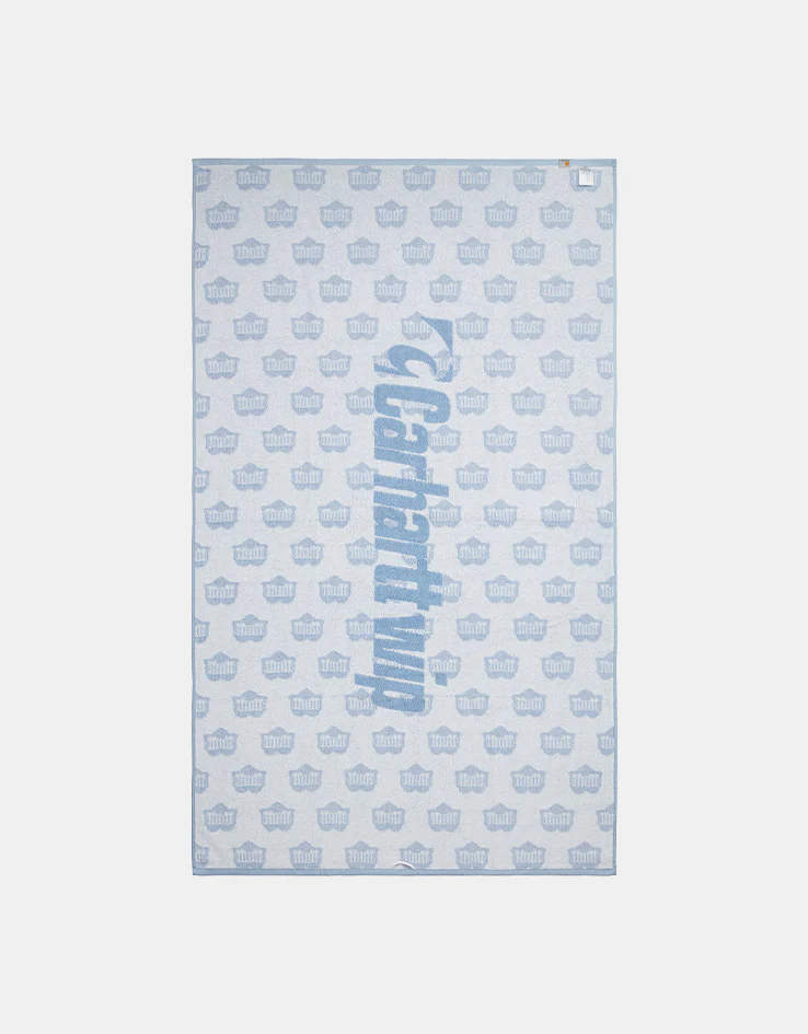 Carhartt WIP Heart Train Sport Towel Big - Bluebird/White - Image 2